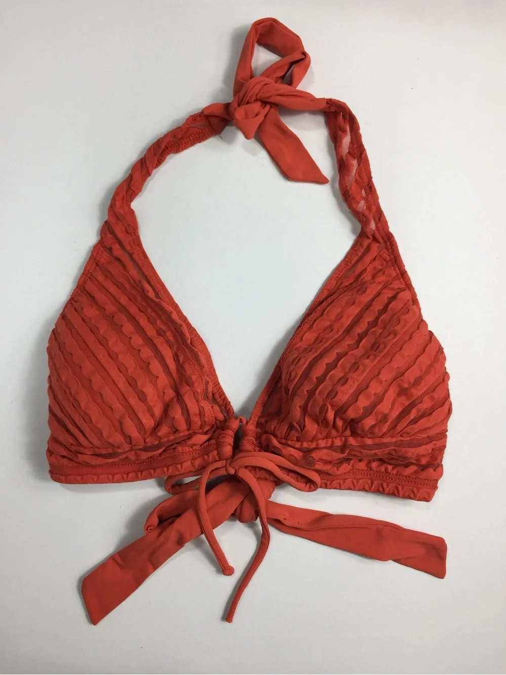 Robin Piccone Carly Keyhole Bikini Top in Pimento